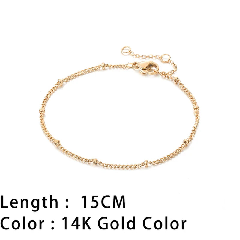 Classic Snake Chain Bracelets for Women Trend Fashion Stainless Steel Cuban Chain Bracelet Trendy Woman Gifts Jewelry