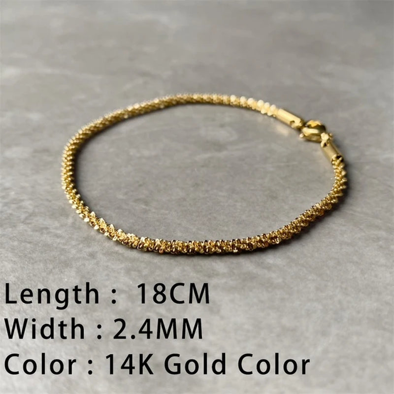 Classic Snake Chain Bracelets for Women Trend Fashion Stainless Steel Cuban Chain Bracelet Trendy Woman Gifts Jewelry