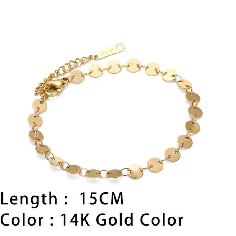 Classic Snake Chain Bracelets for Women Trend Fashion Stainless Steel Cuban Chain Bracelet Trendy Woman Gifts Jewelry