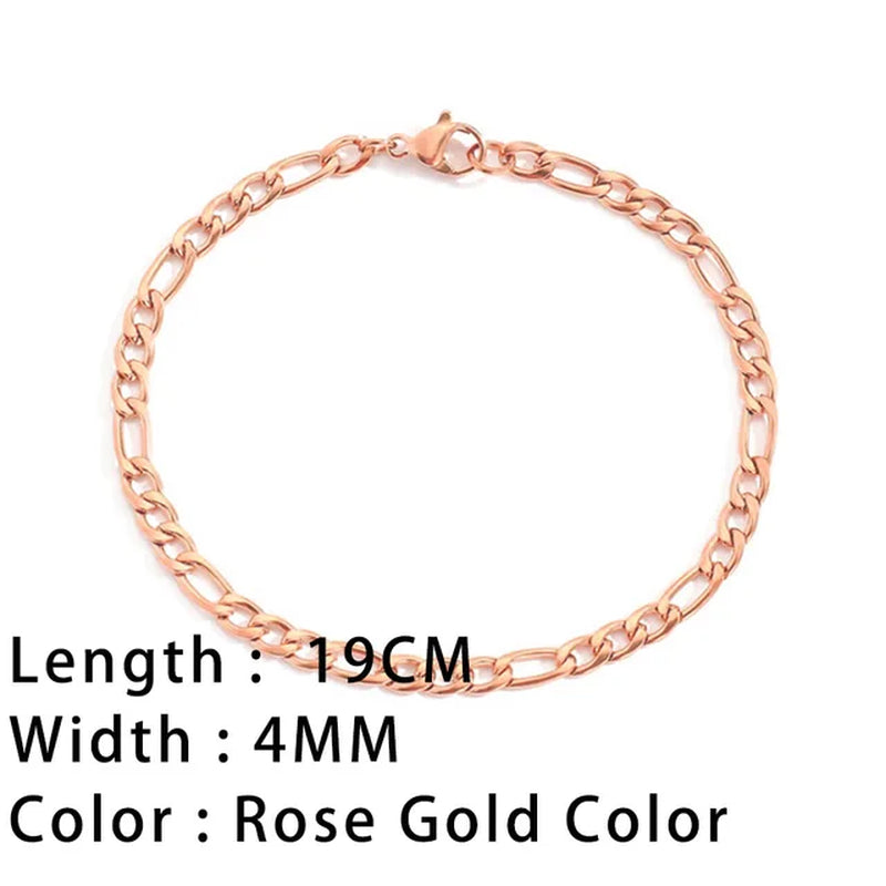 Classic Snake Chain Bracelets for Women Trend Fashion Stainless Steel Cuban Chain Bracelet Trendy Woman Gifts Jewelry