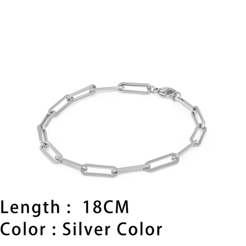 Classic Snake Chain Bracelets for Women Trend Fashion Stainless Steel Cuban Chain Bracelet Trendy Woman Gifts Jewelry