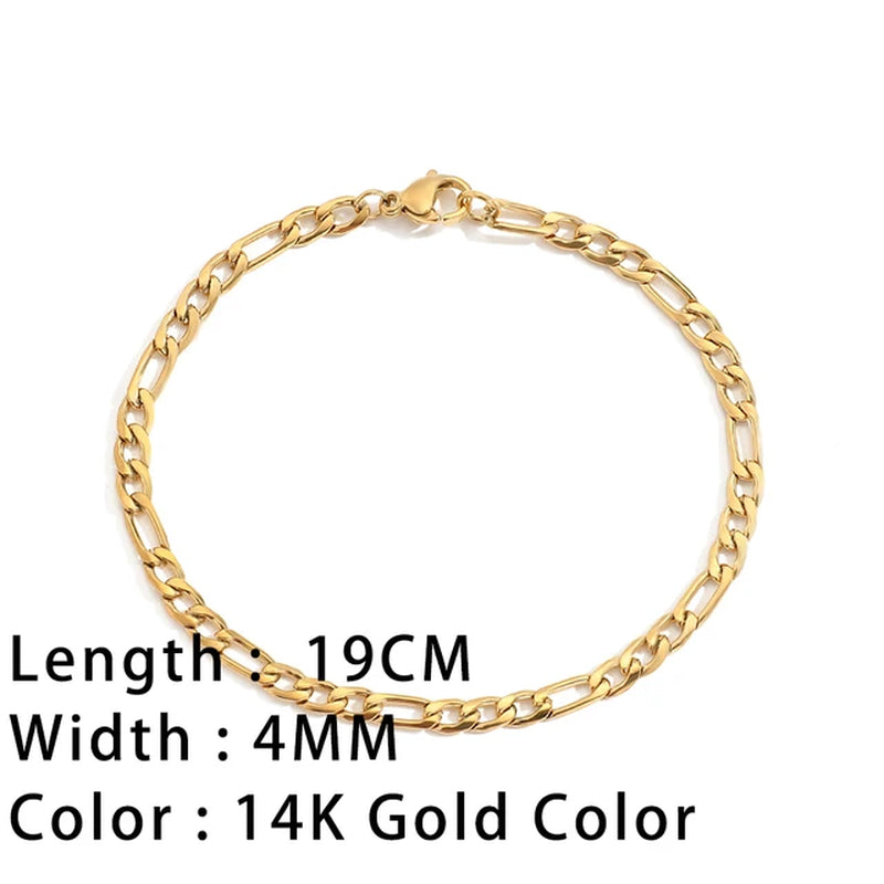 Classic Snake Chain Bracelets for Women Trend Fashion Stainless Steel Cuban Chain Bracelet Trendy Woman Gifts Jewelry