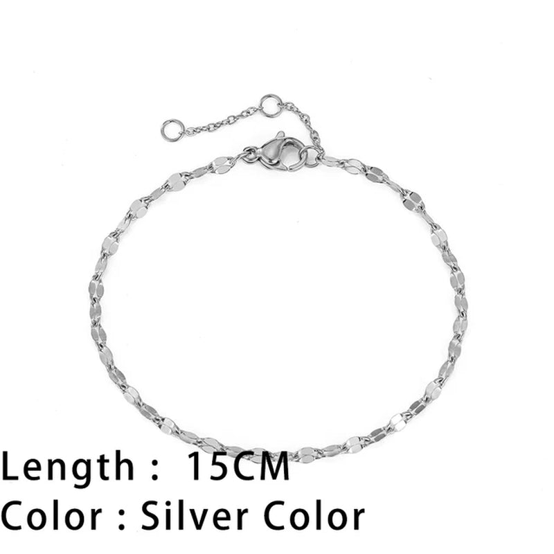 Classic Snake Chain Bracelets for Women Trend Fashion Stainless Steel Cuban Chain Bracelet Trendy Woman Gifts Jewelry