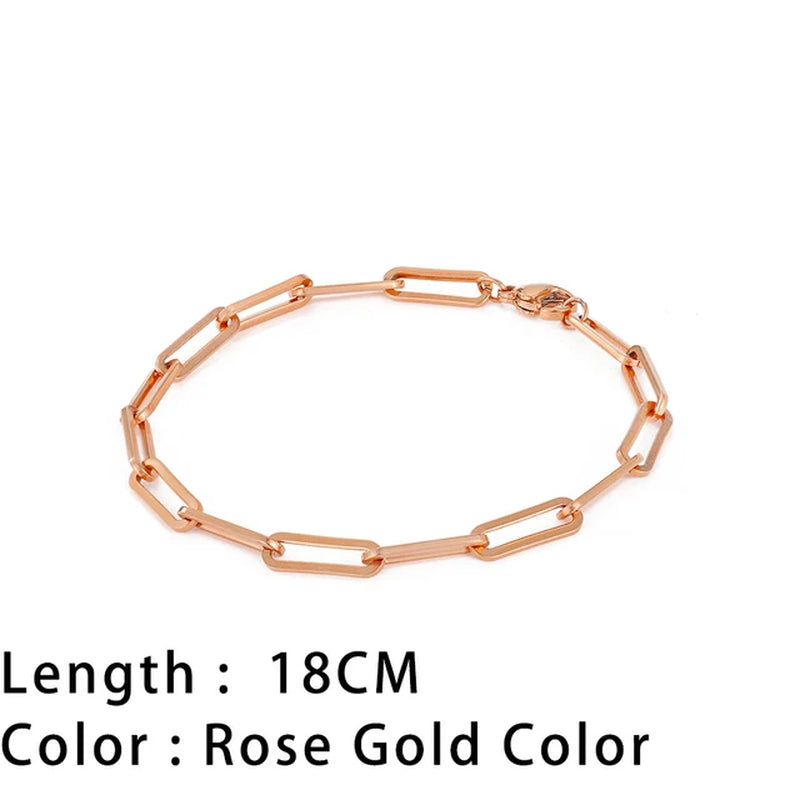 Classic Snake Chain Bracelets for Women Trend Fashion Stainless Steel Cuban Chain Bracelet Trendy Woman Gifts Jewelry