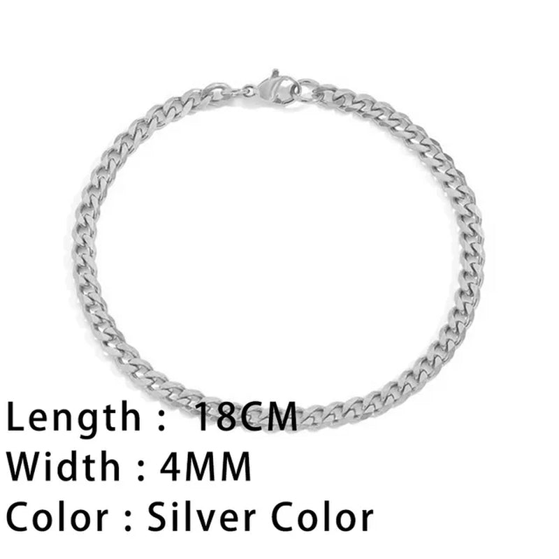 Classic Snake Chain Bracelets for Women Trend Fashion Stainless Steel Cuban Chain Bracelet Trendy Woman Gifts Jewelry