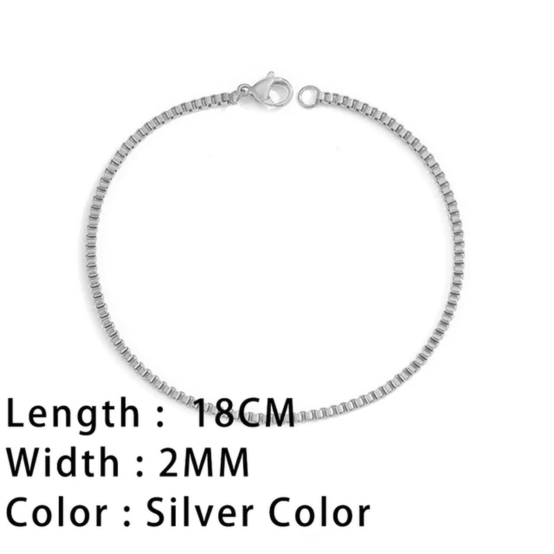 Classic Snake Chain Bracelets for Women Trend Fashion Stainless Steel Cuban Chain Bracelet Trendy Woman Gifts Jewelry